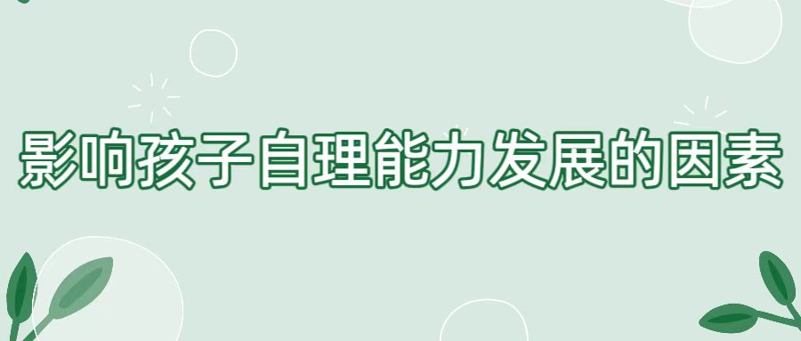 影响孩子自理能力发展的因素