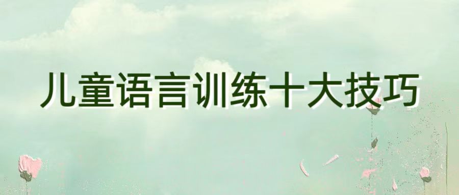 儿童语言训练十大技巧