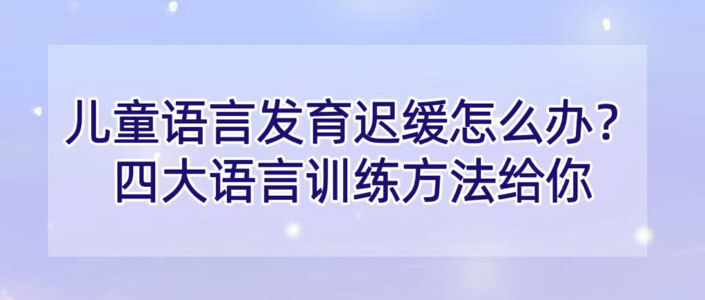 儿童语言发育迟缓怎么办？四大语言训练方法给你